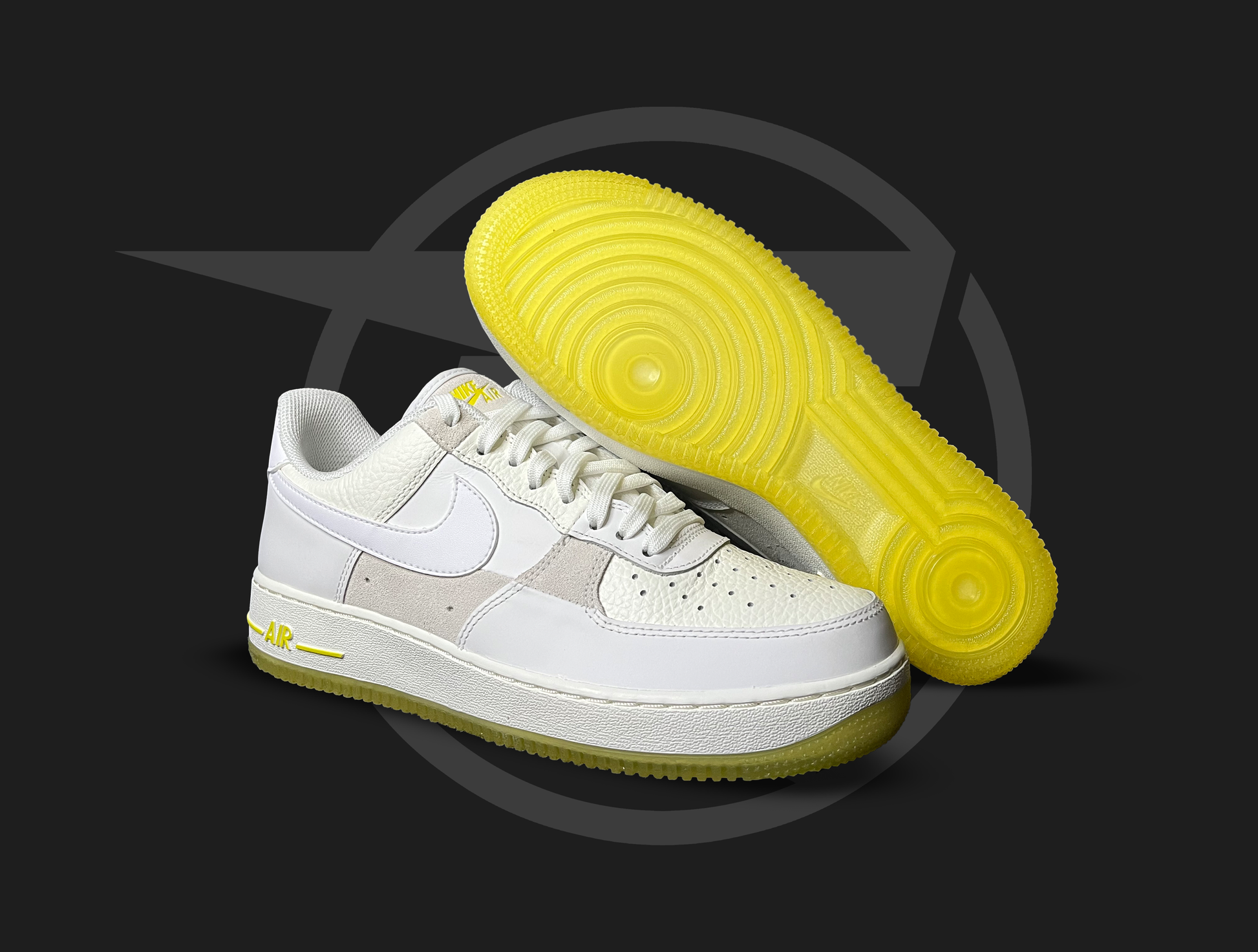Nike Air Force 1 White Multicolor Yellow