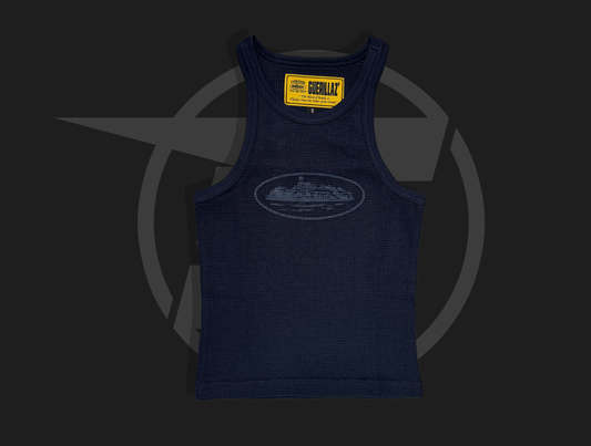 Corteiz Women's Alcatraz Tank Top Triple Navy