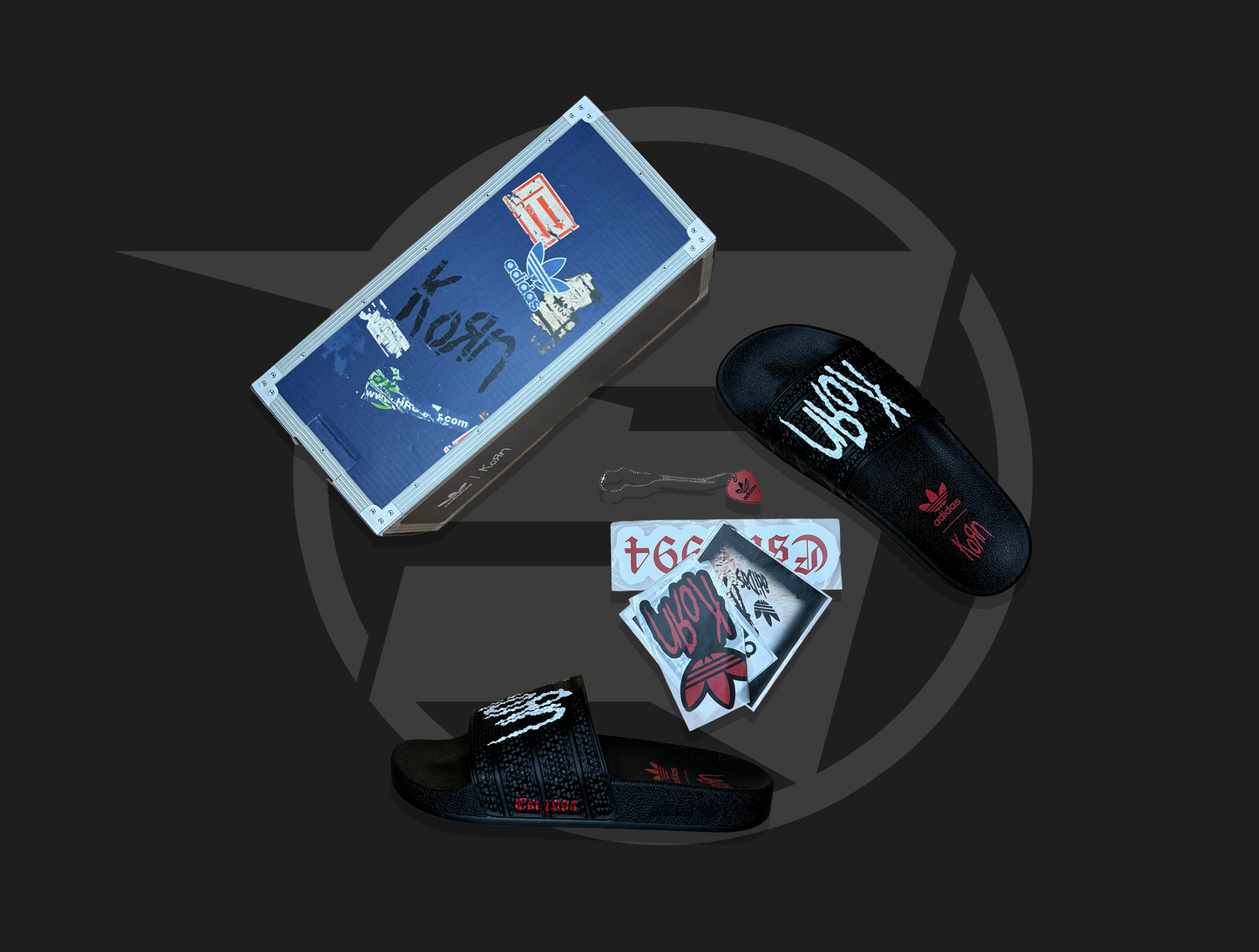 adidas Adilette Slides KoRn 30th Anniversary