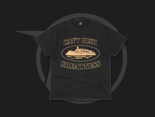 Corteiz x Cental Cee Can't Rush Greatness Tee Black