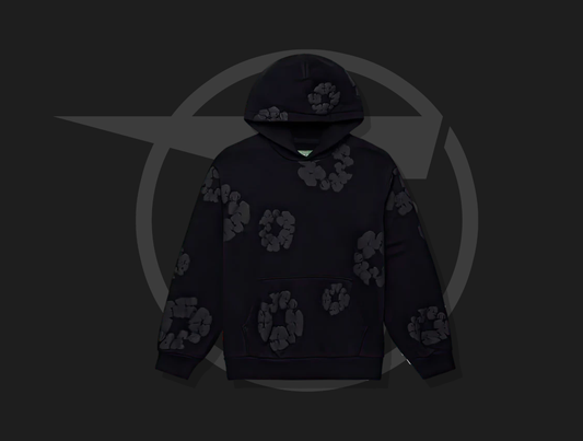 Denim Tears Cotton Wreath Hoodie Black Monochrome