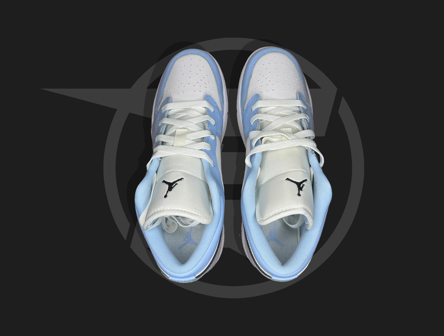 Jordan 1 Low Ice Blue Black (GS)