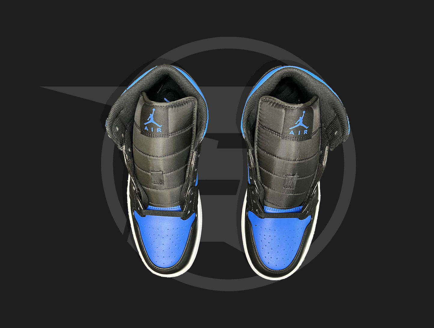 Jordan 1 Mid Black Royal Blue