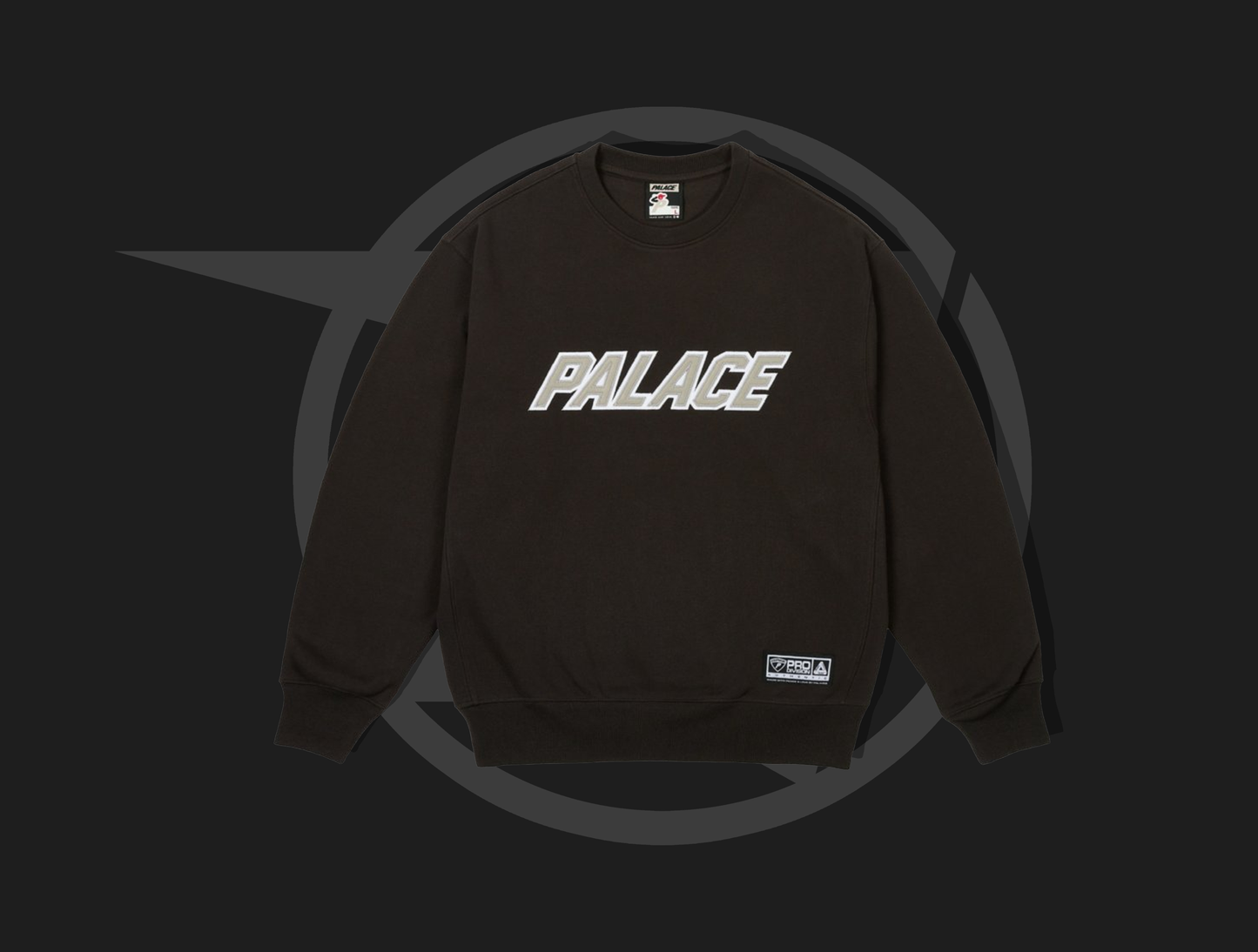 Palace Applique Team Crew Black