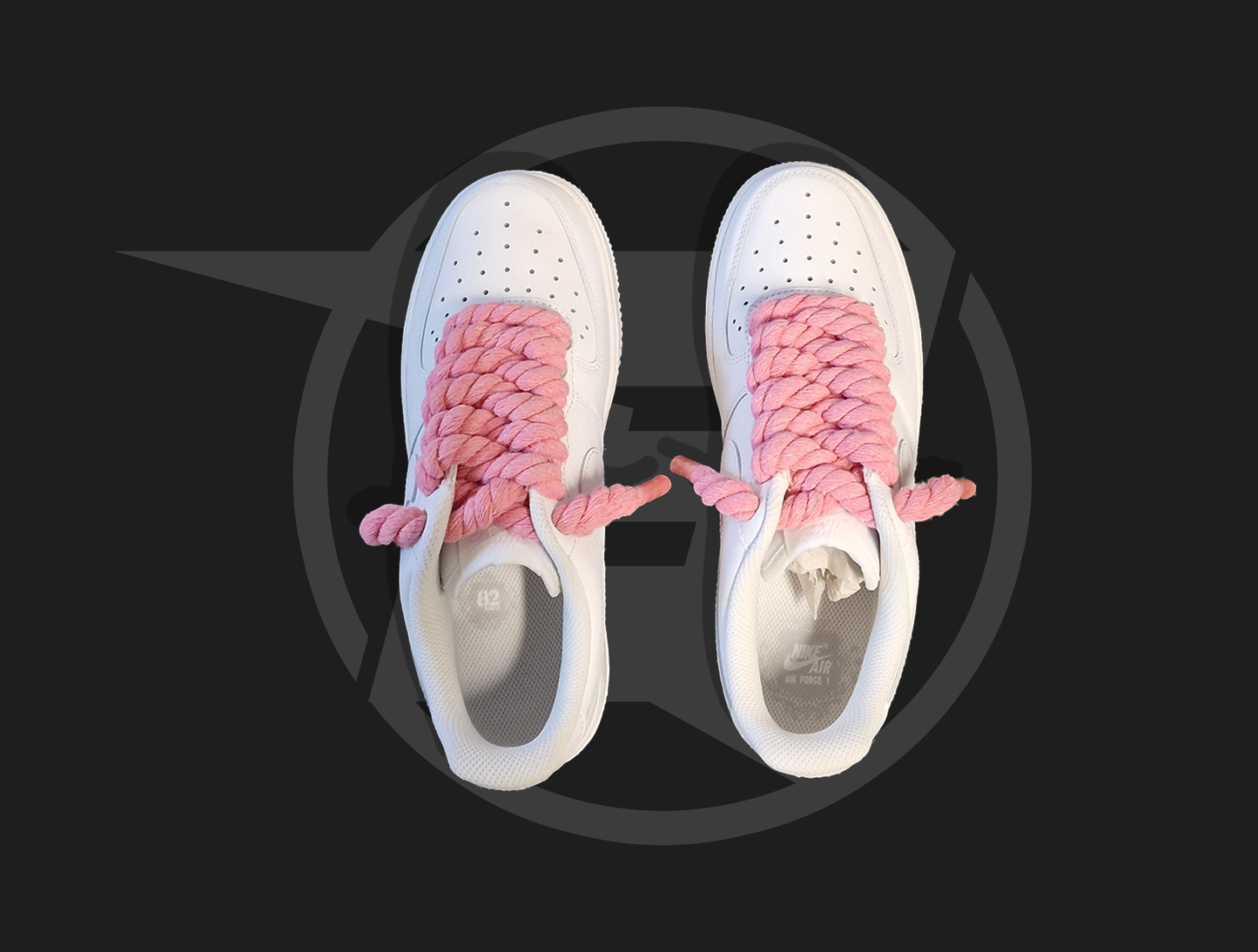 Nike Air Force 1 low White (ružové rope šnúrky)