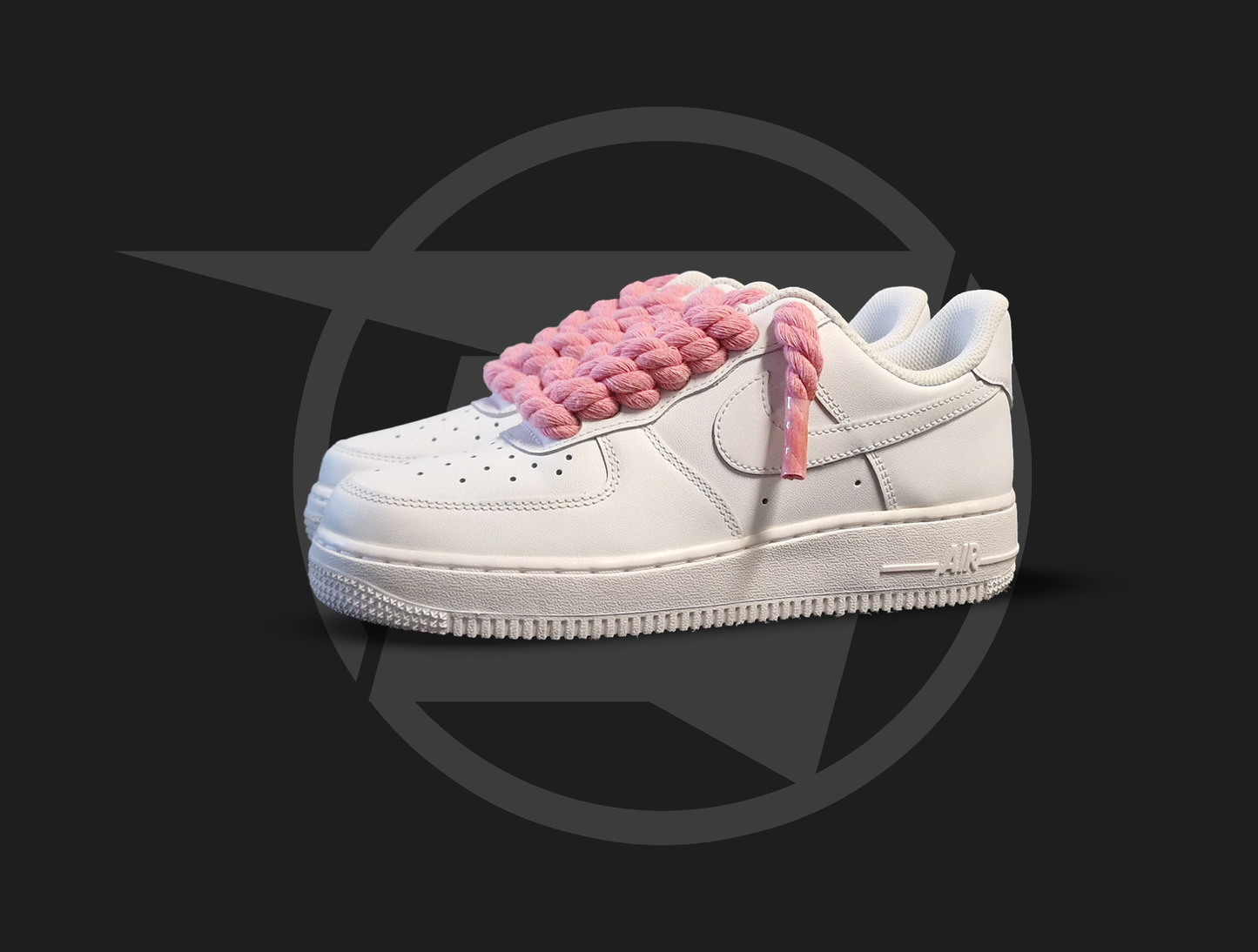Nike Air Force 1 low White (ružové rope šnúrky)
