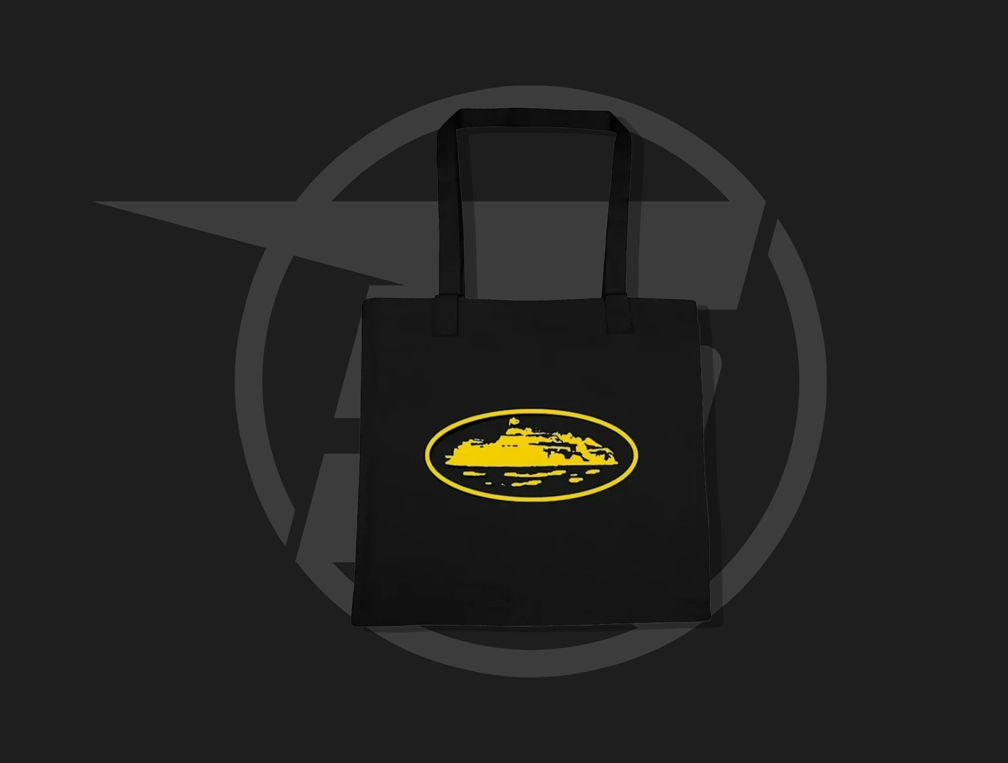 Corteiz Alcatraz Tote Bag 'Black/Yellow'