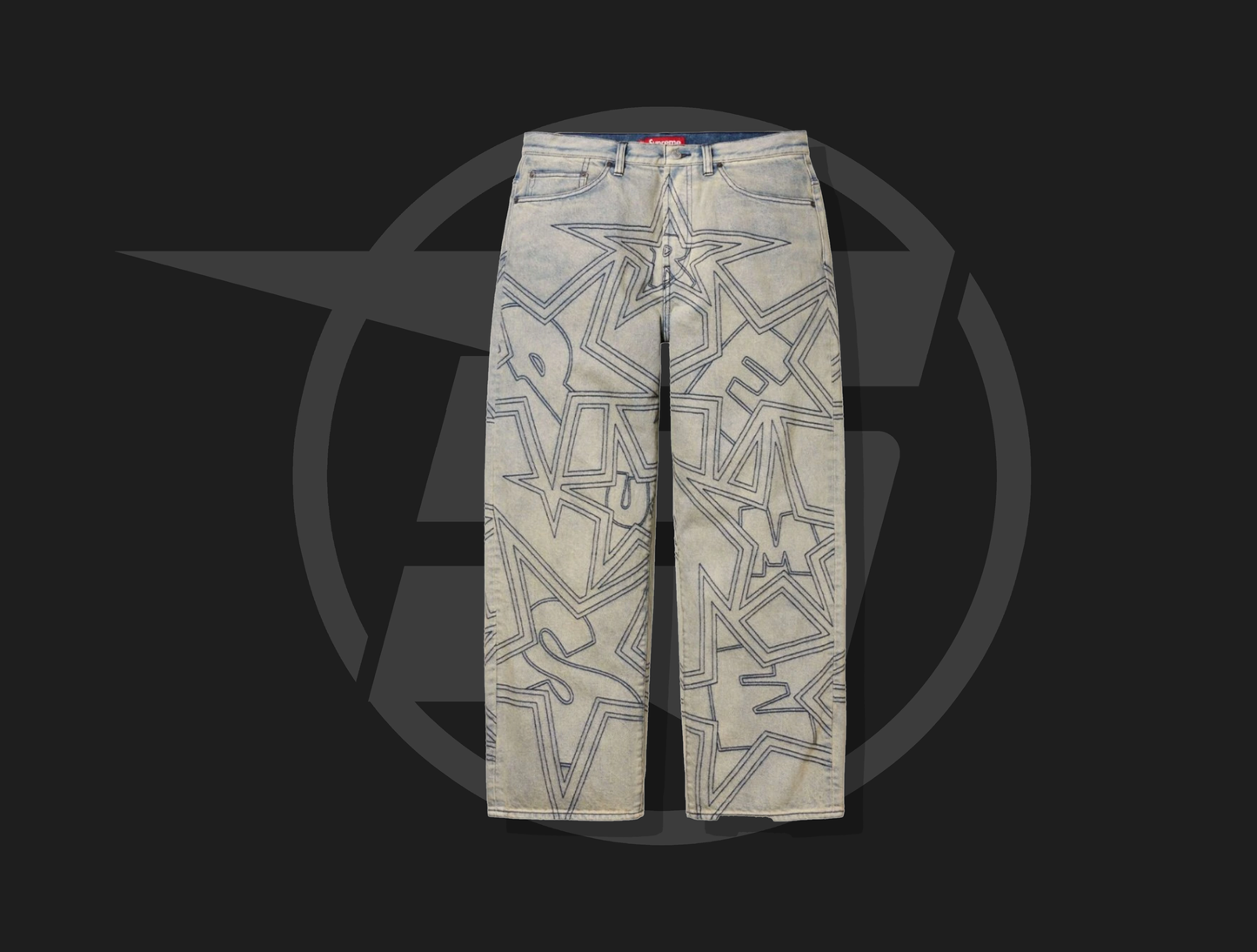 Supreme Stars Topstitch Baggy Jean 'Dirty'
