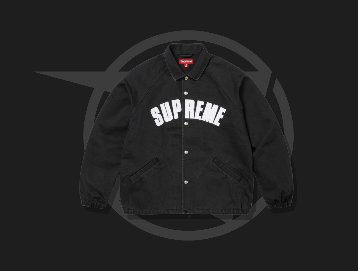 Supreme Arc Denim Coaches Jacket (SS25) Black