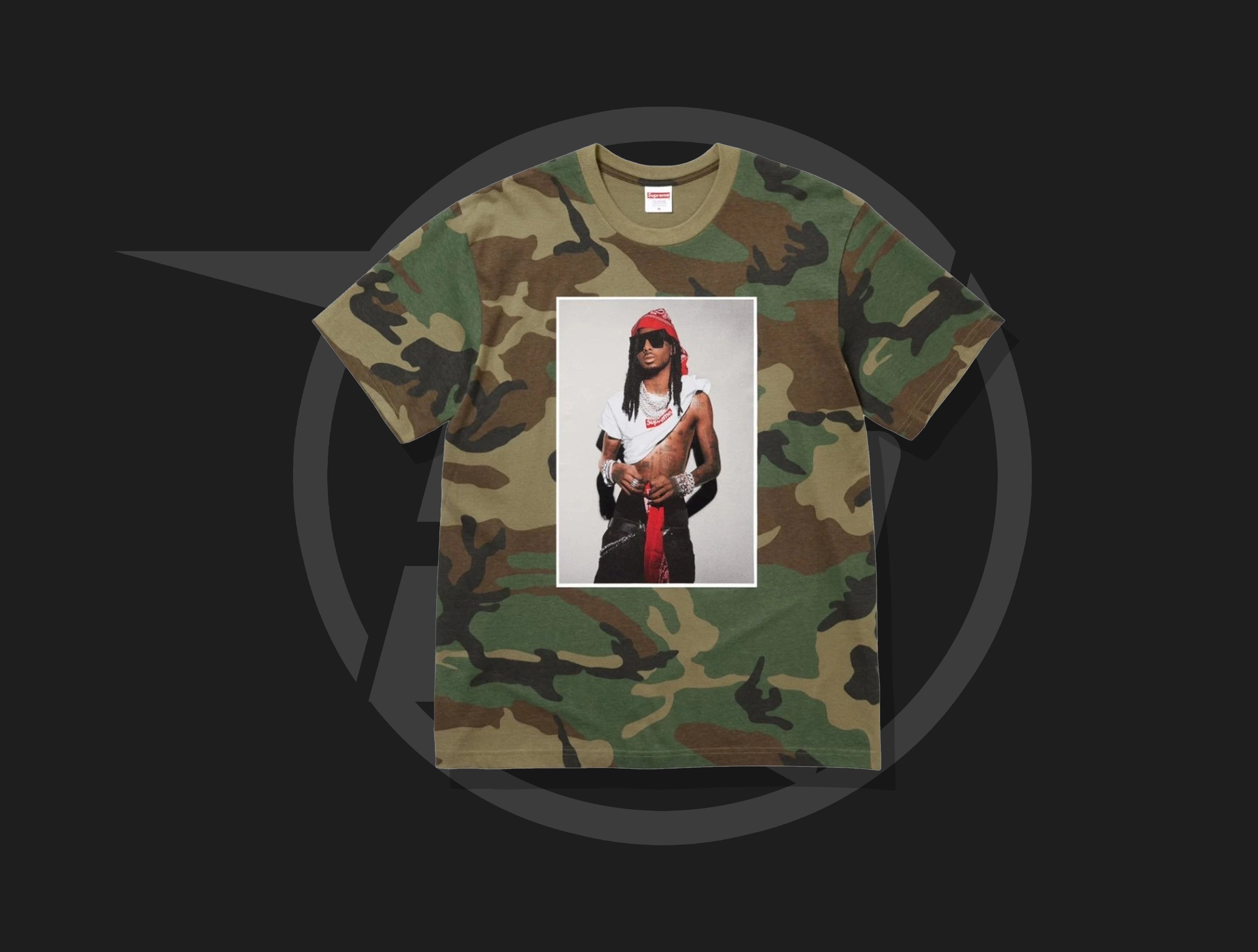 トップス supreme Playboi Carti Tee Woodland Camo Supreme Playboi Carti Tee Woodland Camo Men's - FW25 - US