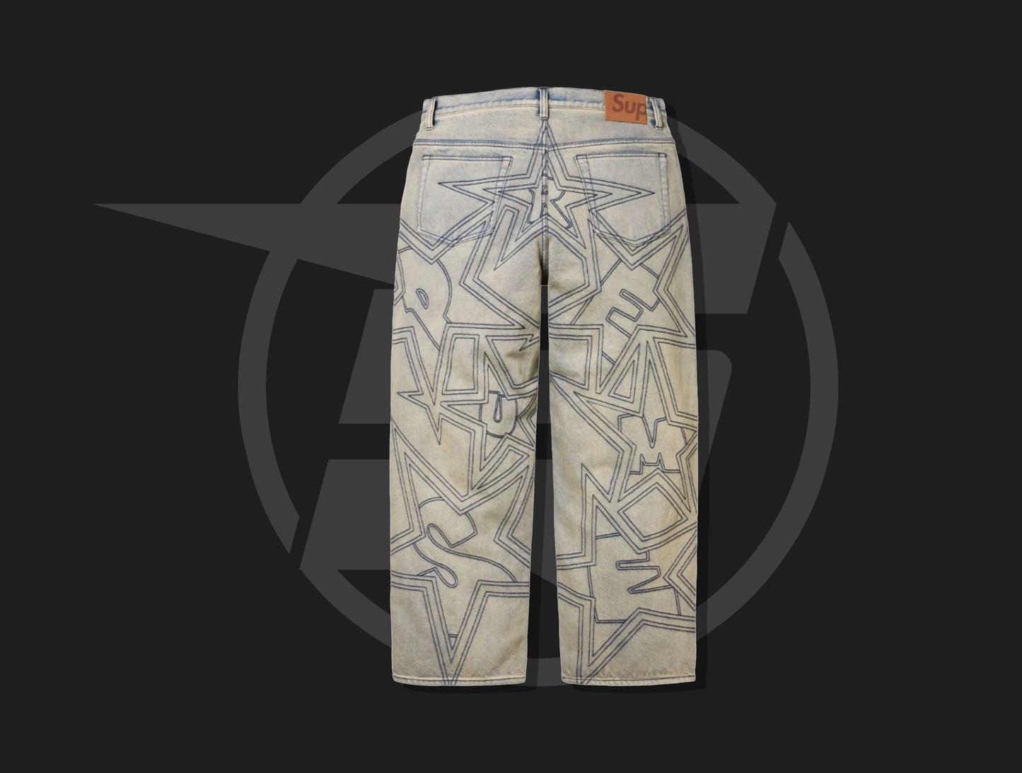 Supreme Stars Topstitch Baggy Jean 'Dirty'