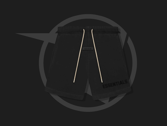 Fear of God Essentials Cream Drawstring Sweatshort Jet Black