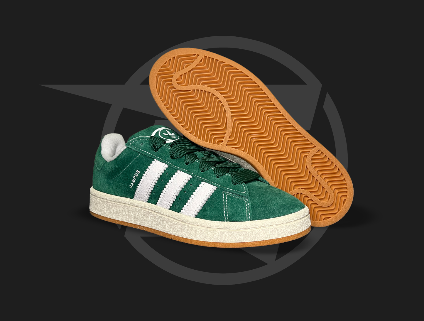 Adidas Campus 00s Dark Green Cloud White