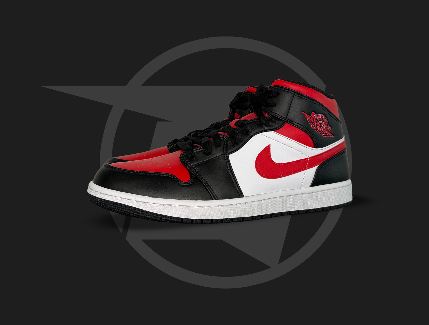 Air Jordan 1 Mid Black Fire Red