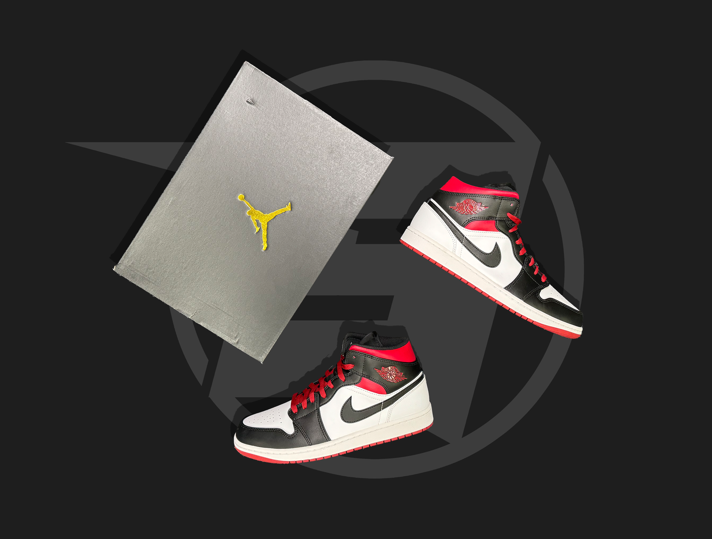 Air Jordan 1 Mid Gym Red Black Toe