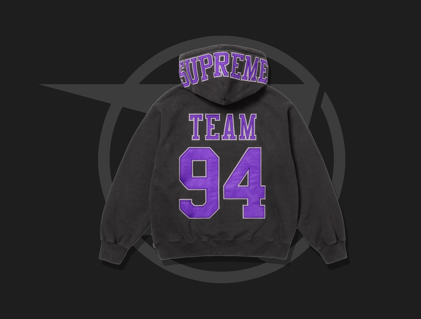Supreme mikina Team 94 Hooded Sweatshirt Navy