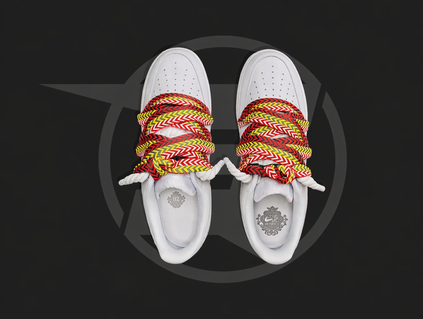 Nike Air Force 1 White Lanvin Rope Laces Multicolor