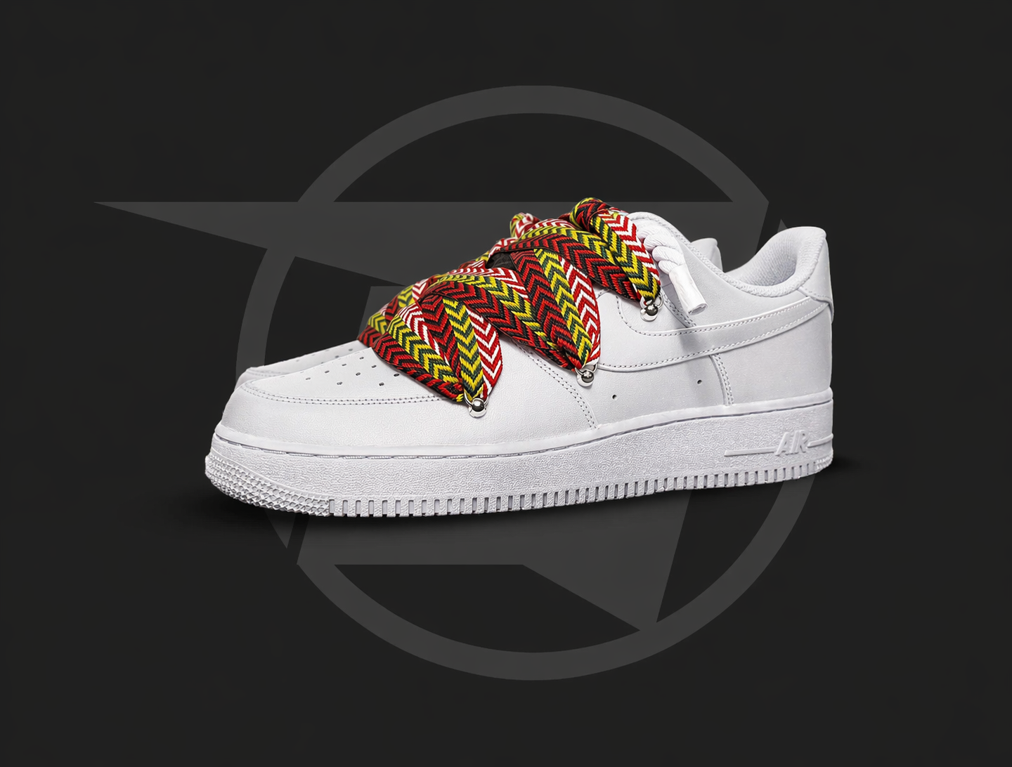 Nike Air Force 1 White Lanvin Rope Laces Multicolor