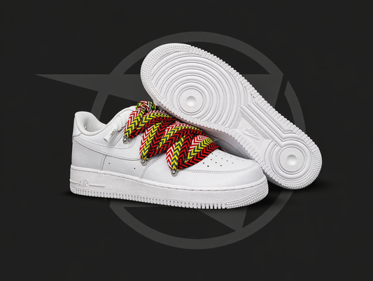 Nike Air Force 1 White Lanvin Rope Laces Multicolor