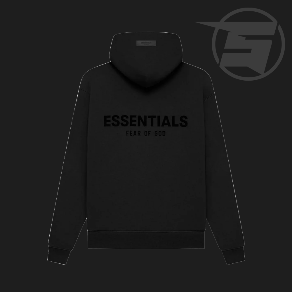 Essentials mikina Fear of God Pullover Chest Logo Hoodie Stretch Limo/Black 1