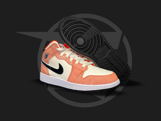 Jordan 1 Mid Orange Suede