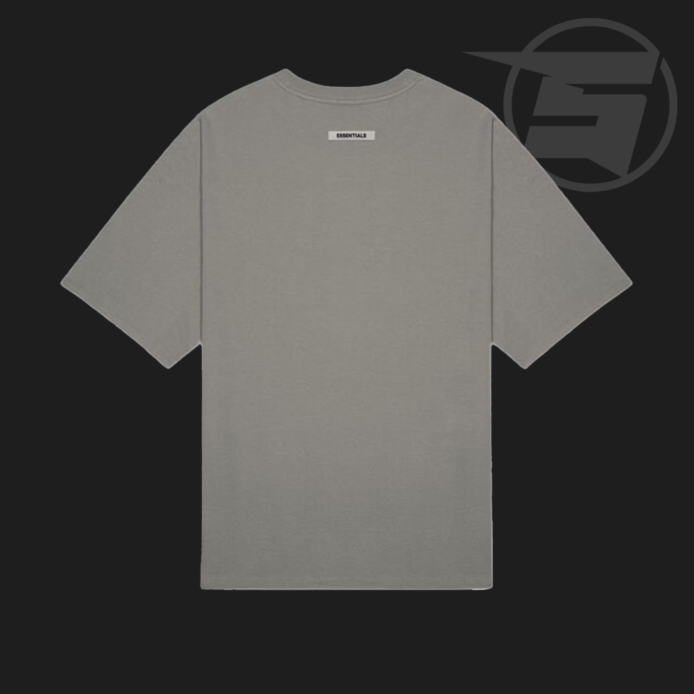 Fear of God Essentials Boxy T-Shirt Applique Logo Gray Flannel/Charcoal