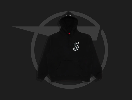 Supreme S Logo Hooded Sweatshirt (SS25) Black