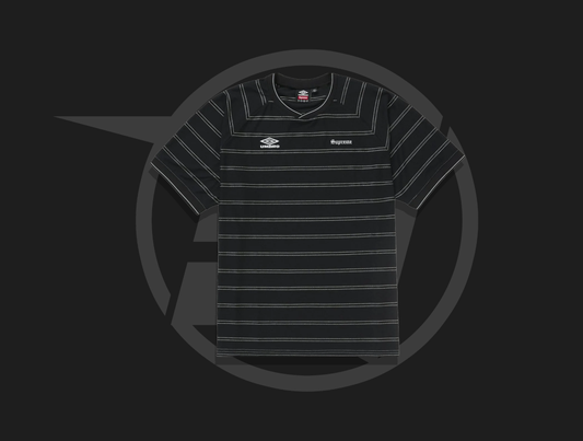 Supreme Umbro Stripe Soccer Jersey Black