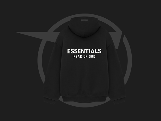 Fear of God Essentials Fleece Hoodie (FW24) Black