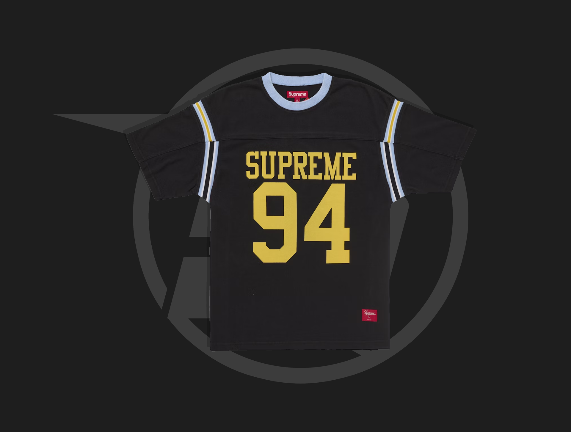 Supreme Split S/S Football Top Black – Signature.ynp