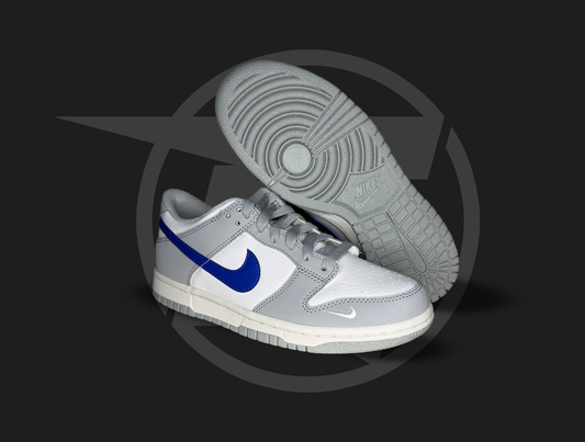 Nike Dunk Low Mini Swoosh Wolf Grey Game Royal (GS)