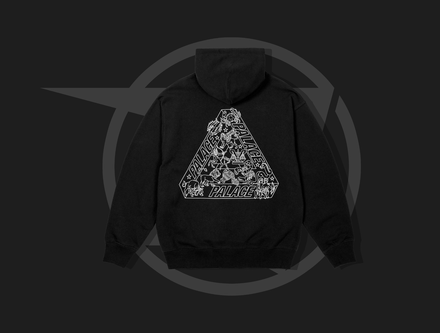 Palace Zodiac Tri-Ferg Hood Black