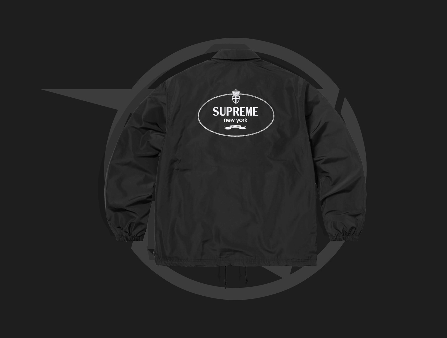 Supreme Crest Coaches Jacket Black