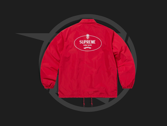 Supreme Crest Coaches Jacket Red
