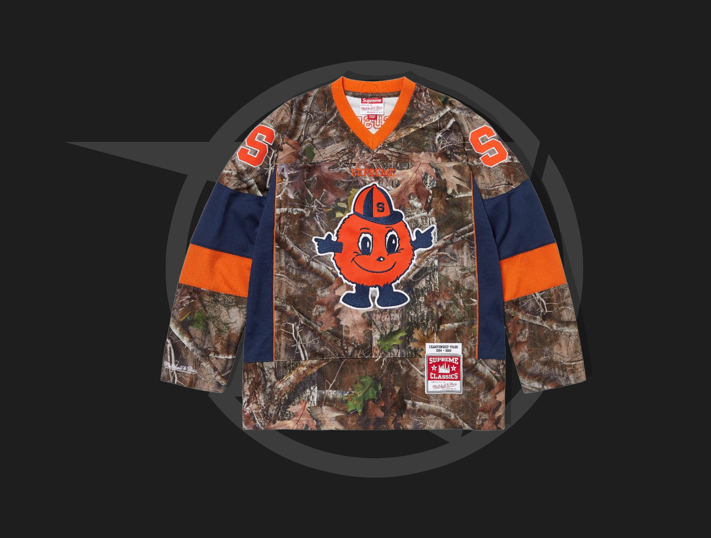 Supreme Mitchell & Ness NCAA Hockey Jersey Woodland Camo