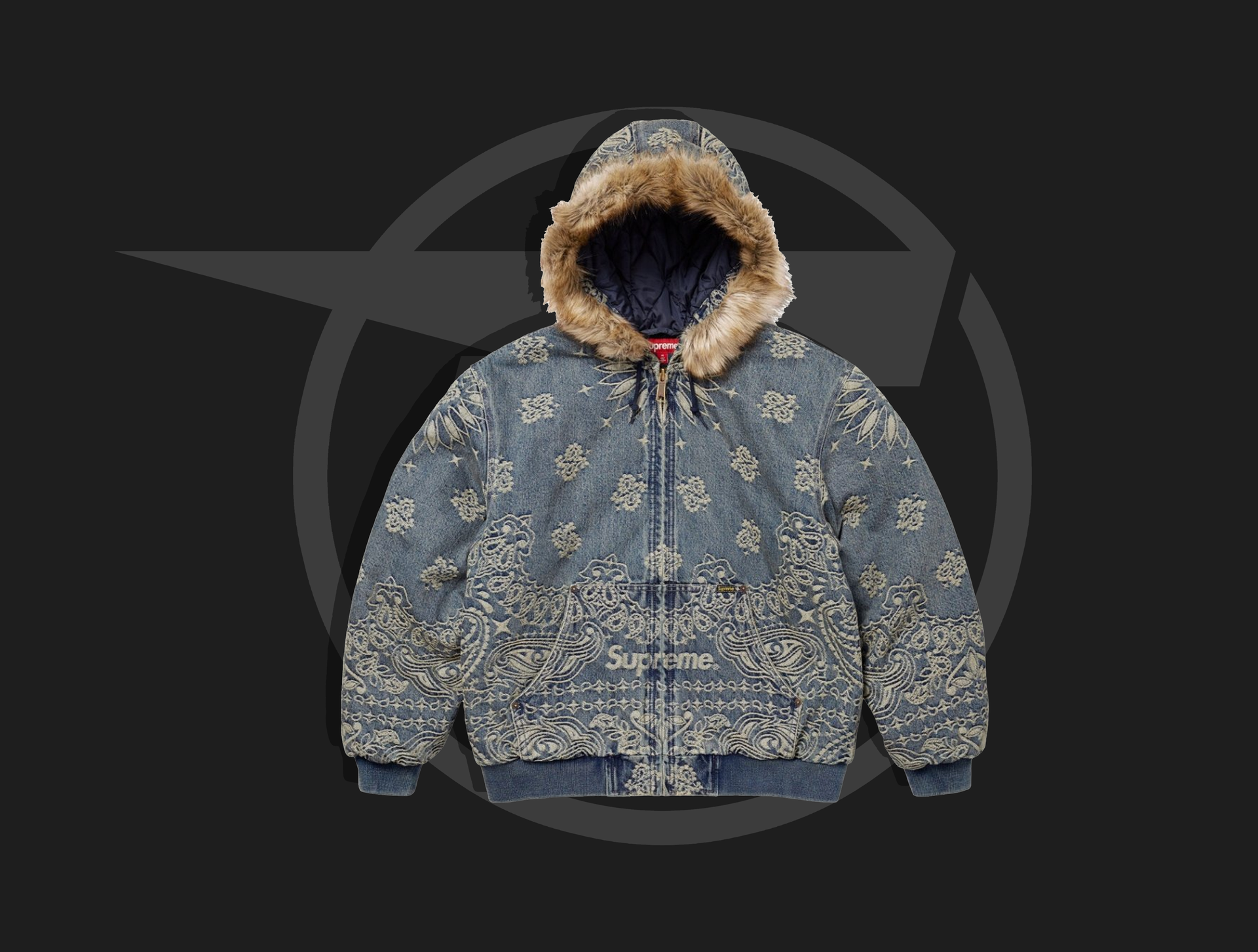 ジャケット・アウター Supreme Bandana Jacquard Denim Hooded M Supreme Bandana Jacquard Denim Hooded