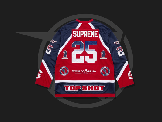 Supreme Rhinestone Hockey Jersey Red