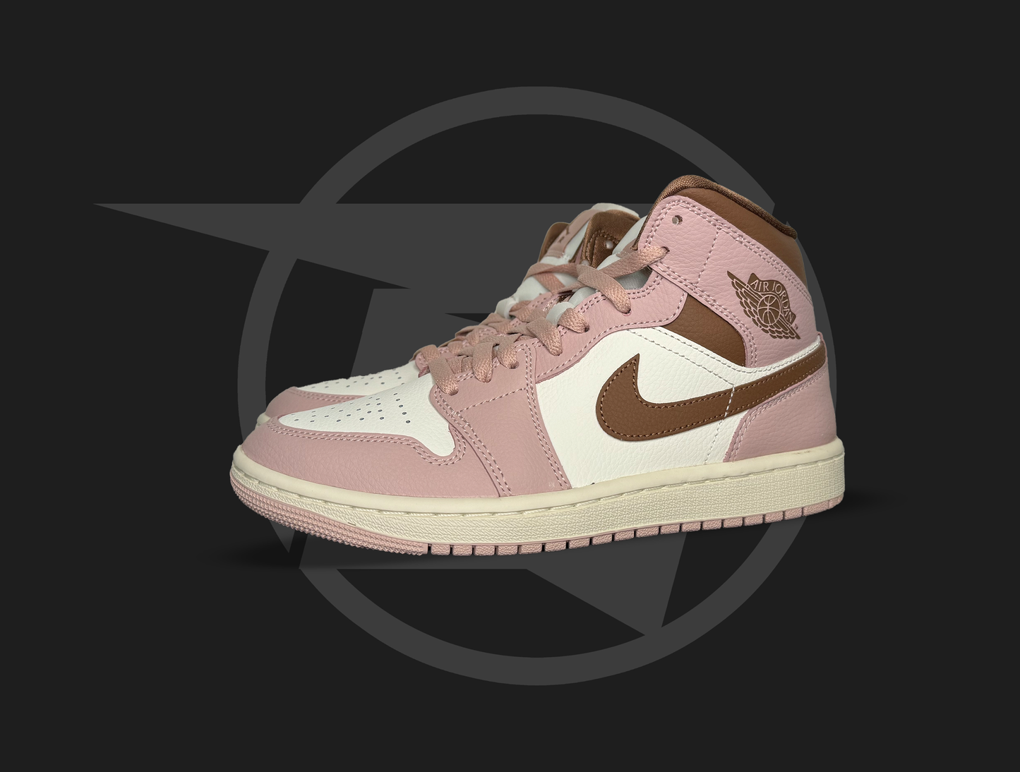 Jordan 1 Mid Pink Oxford Brown