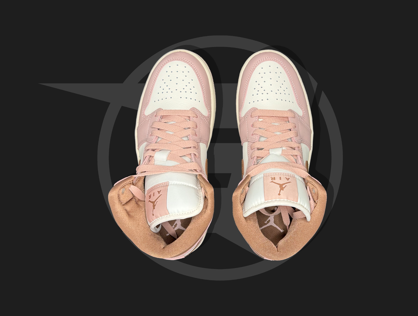 Jordan 1 Mid Pink Oxford Brown