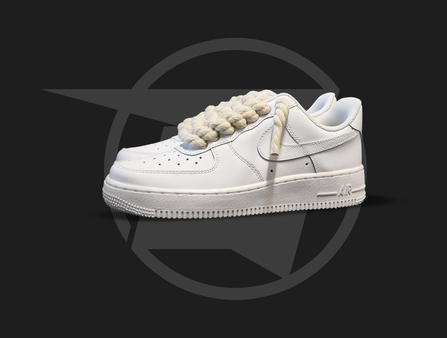 Nike Air Force 1 low White (ľanové rope šnúrky)