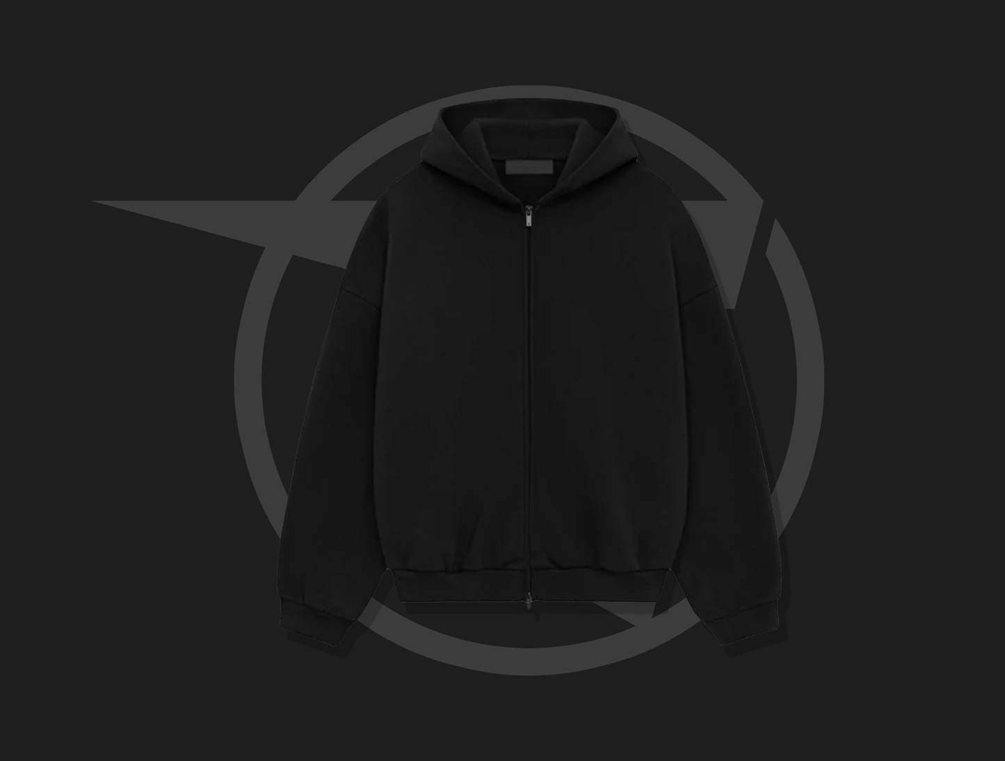 Fear of God Essentials Classic Hood Zip Up Sweatshirt Black