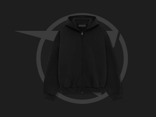 Fear of God Essentials Classic Hood Zip Up Sweatshirt Black