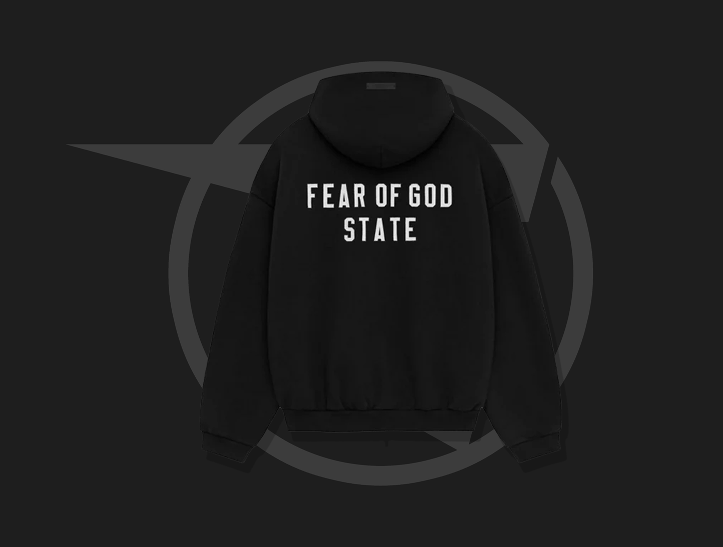 Fear of God Essentials Classic Hood Zip Up Sweatshirt Black
