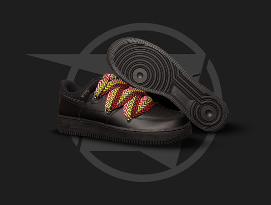 Nike Air Force 1 Black Lanvin Rope Laces Multicolor