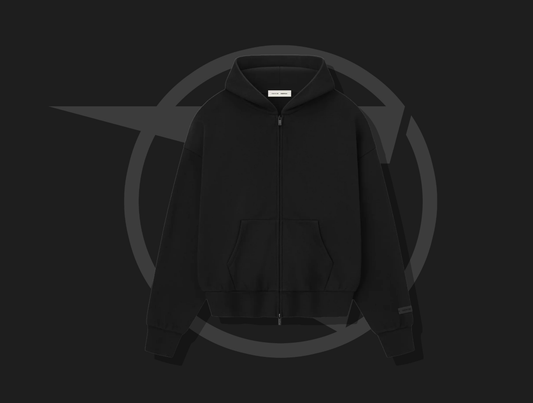 Fear of God Essentials Classic Full Zip Hoodie Jet Black