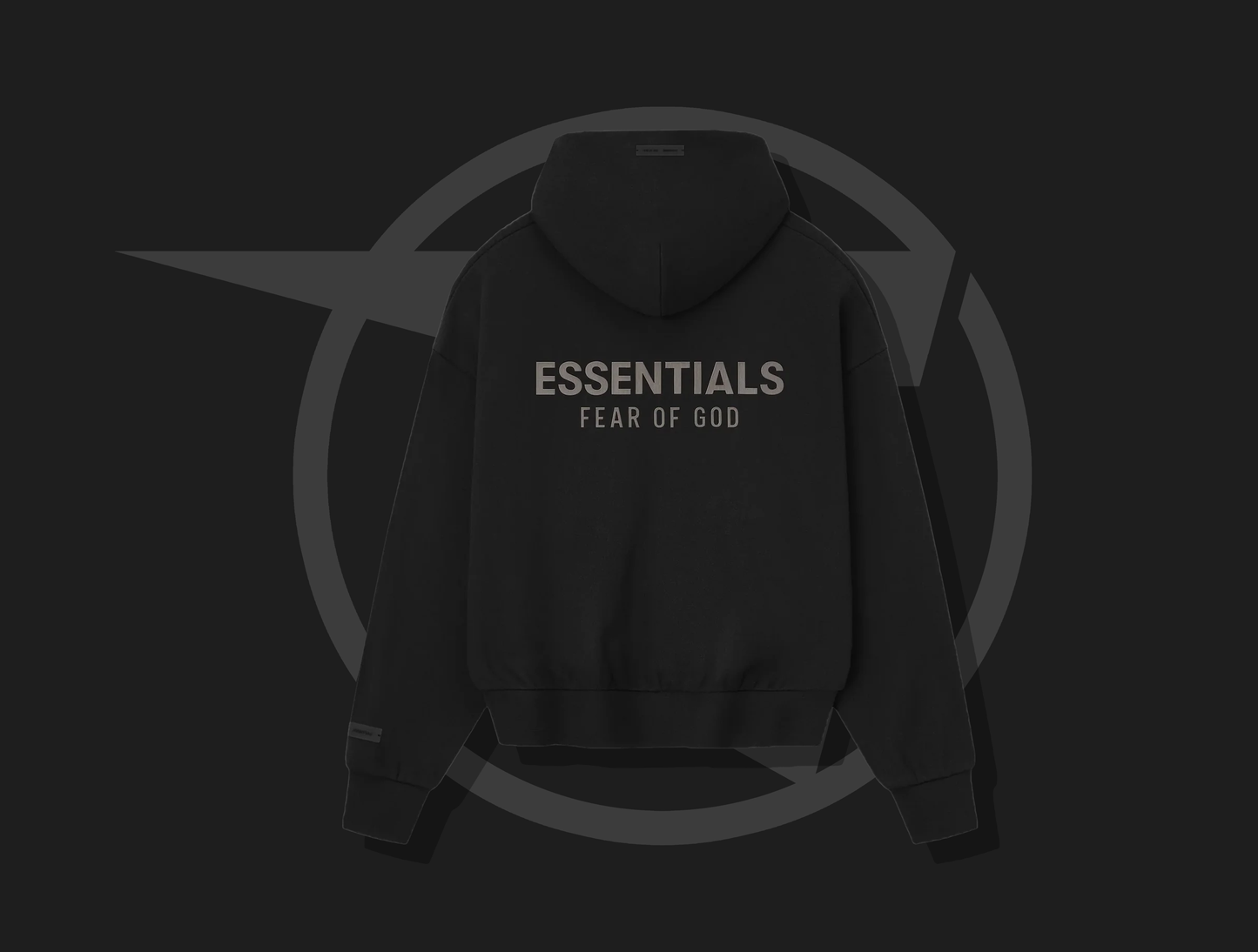 Fear of God Essentials Classic Full Zip Hoodie Jet Black