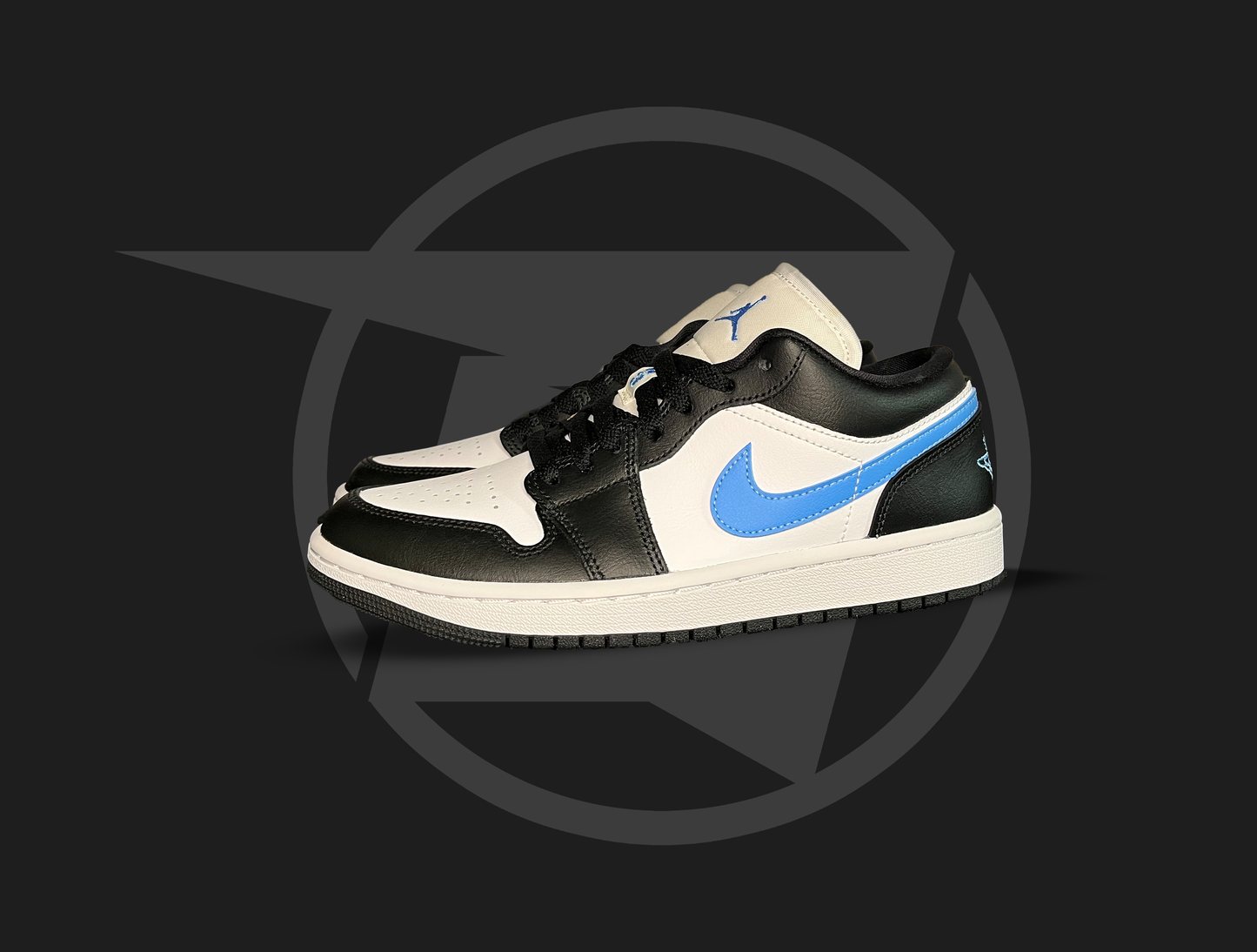 Jordan 1 Low Black University Blue White