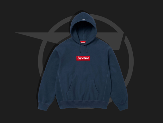 Supreme Box Logo Hooded Sweatshirt Sweatshirt (FW24) Navy