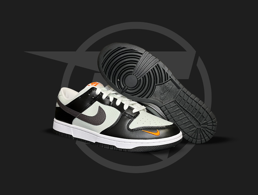 Nike Dunk Black Total Orange Mini Swoosh