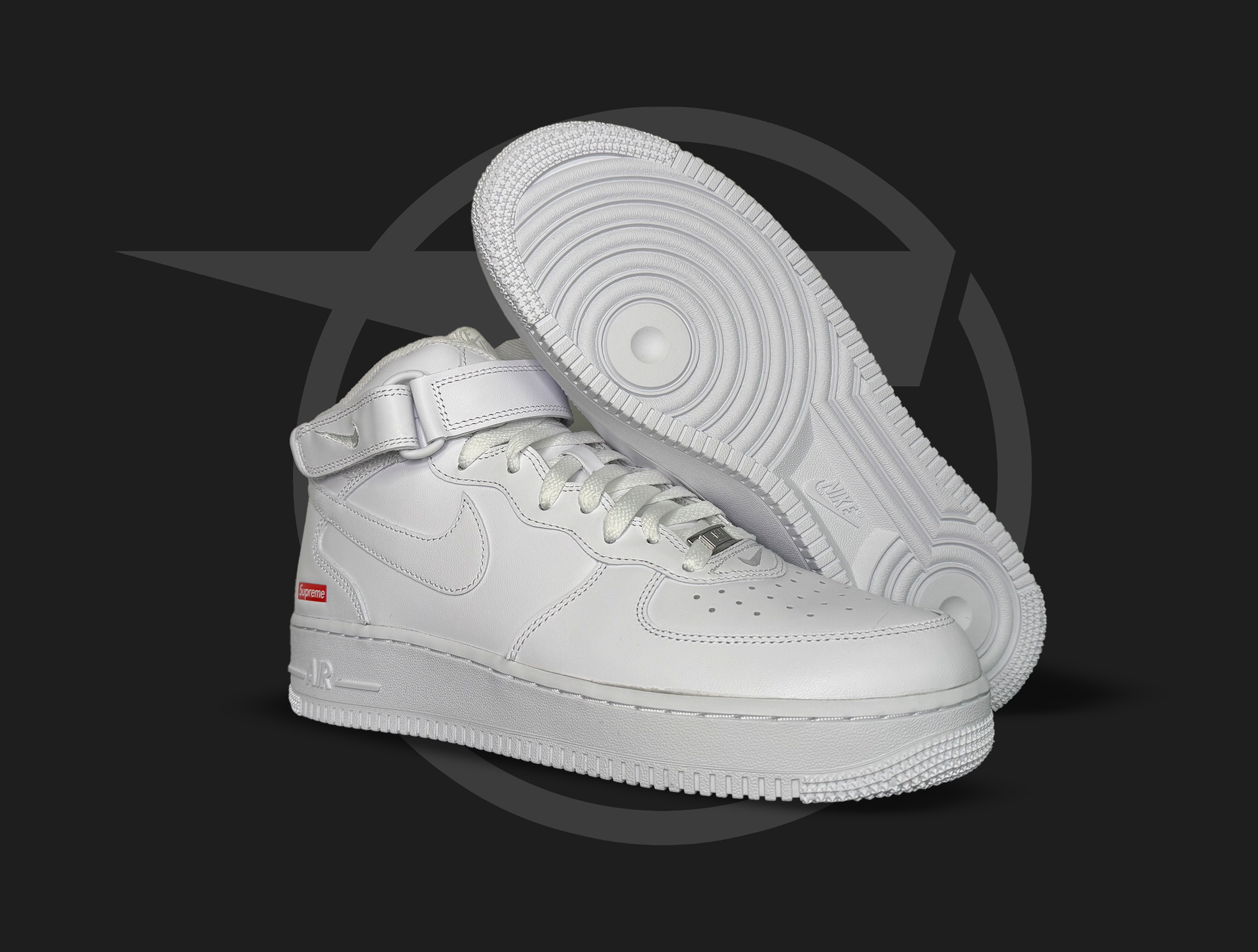 Nike Air Force 1 Mid Supreme White – Signature.ynp